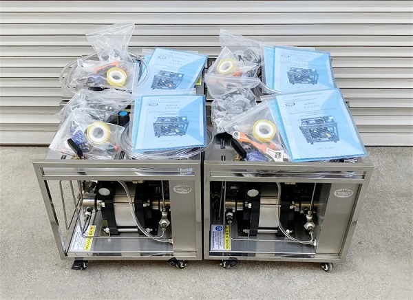 Bơm test áp lực đường ống 48 bar Bom test ap suat