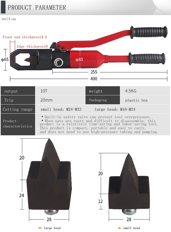 Cắt đai ốc thủy lực cầm tay YP-24A Cat dai oc cam tay chat luong JK 24