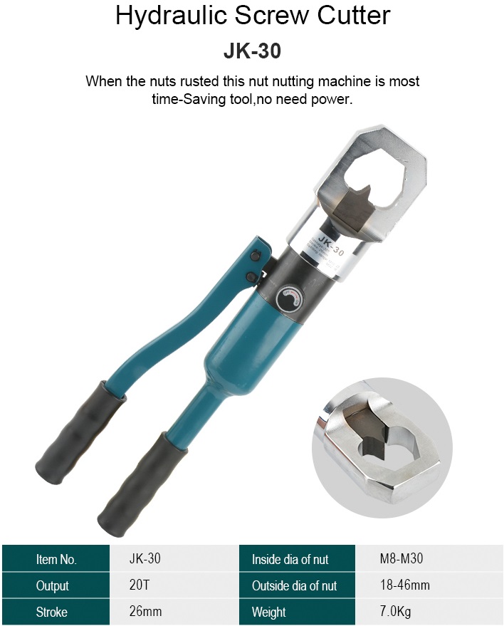 Cắt đai ốc thủy lực cầm tay JK-30 Dau cat dai oc JK 30