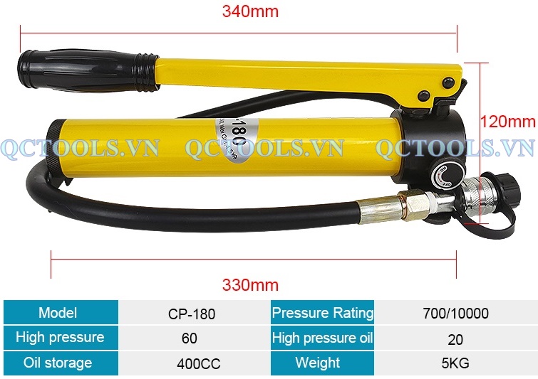 Bom tay thuy luc 0.4 lit 700 bar CP 180