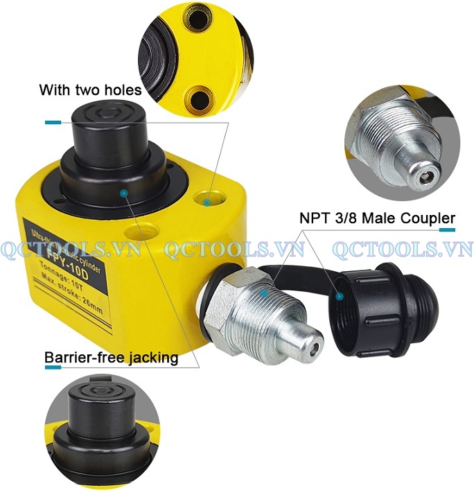 Kích thủy lực mỏng 3 tầng 100 tấn model FPY-100D Cau tao kich 23 tang 10 tan