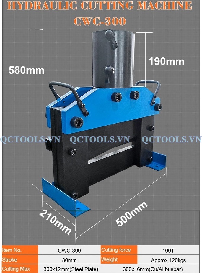 Máy cắt thanh cái thủy lực 100 tấn CWC-300 Dau cat thanh cai 100 Tan CWC 300