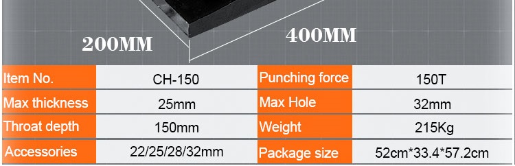 Hydraulic punching machine CH 150