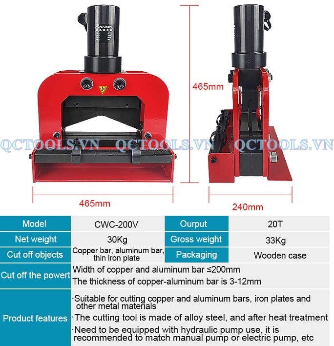 May cat thanh cai dong nhom thuy luc CWC 200V