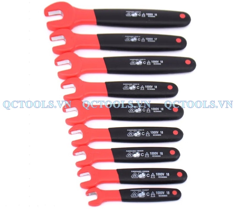 Cờ lê cách điện một đầu miệng hở 12 mm VDE 1000V VDE open ended Spanner 7 mm