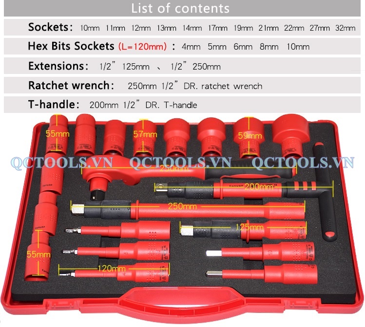 kich thuoc cu the cac mon co le cach dien 1000v