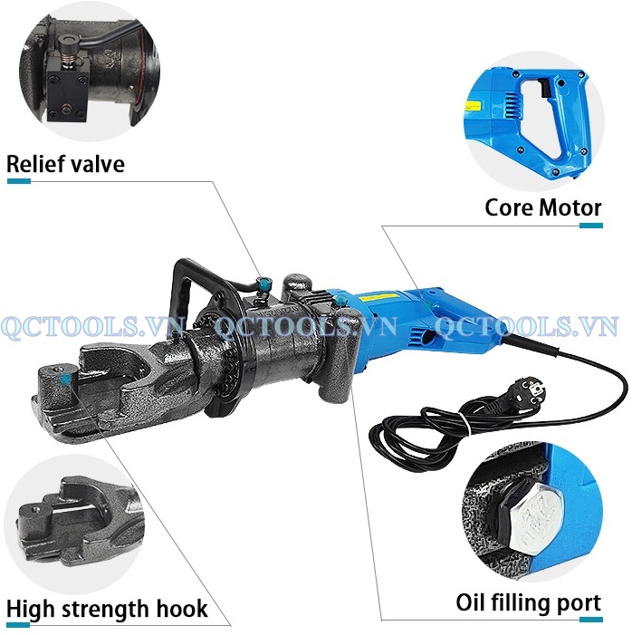 Chi tiet cac bo phan cua may uon thep thuy luc chay dien RB 20