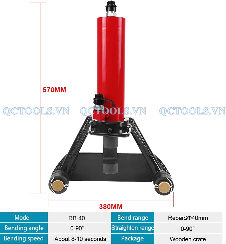 Máy uốn sắt thủy lực phi 40 RB-40 Dau uon sat thuy luc phi 40 RB 40