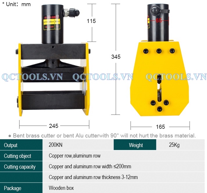 Dau uon thanh cai thuy luc 200 mm