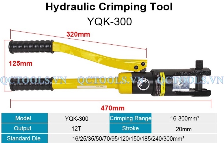 HYDRAULIC CRIMPING TOOL YQK 300