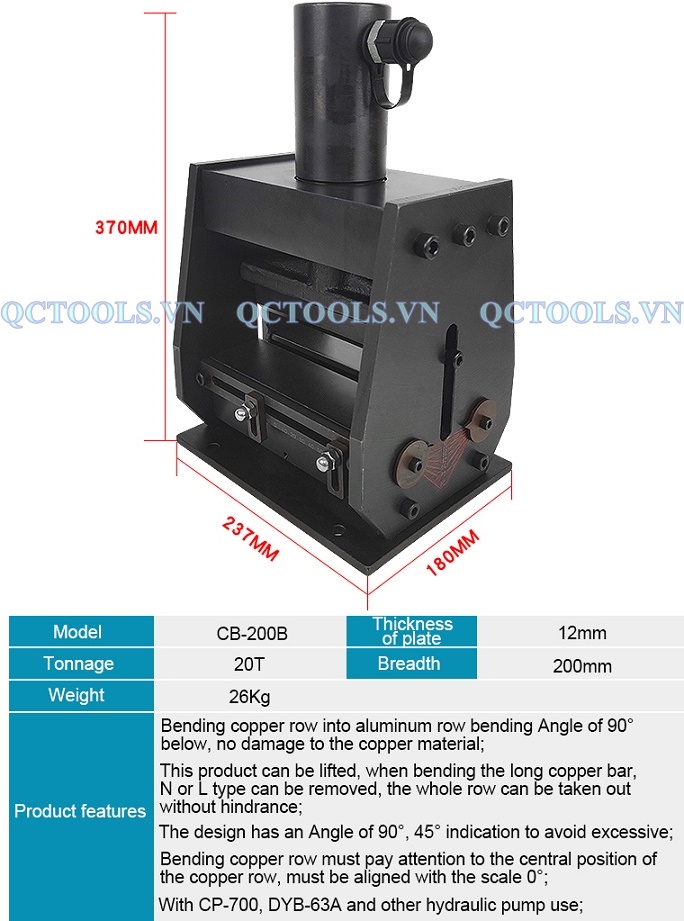 Máy uốn thanh cái thủy lực CB-200B May uon thanh cai thuy luc CB 200B