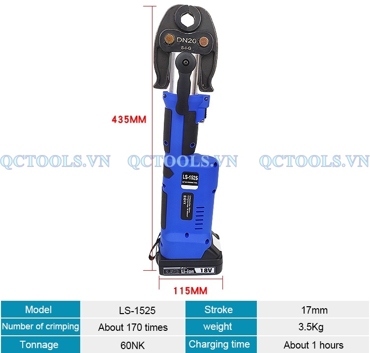 Thong so may ep ong kim loai LS 1525