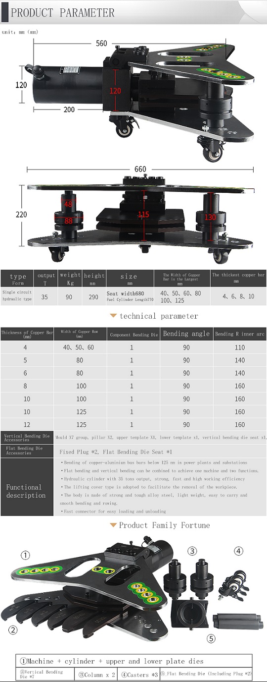 Máy uốn thanh cái thủy lực CB-125D Thong so may uon dong thanh cai CB 125D
