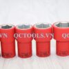 Khẩu chụp bu lông cách điện 1000V vuông 1/2", lục giác 27 mm HEX socket 3.8 inch