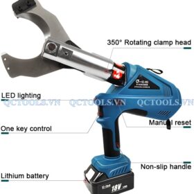 Máy cắt cáp thủy lực chạy pin EZ-105C Chi tiet cac bo phan cua may cat cap thuy luc dung pin EZ 85C