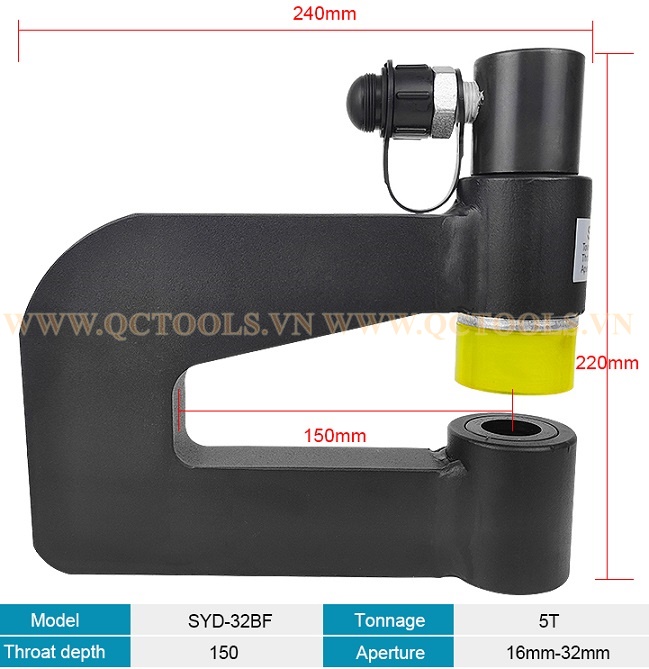 Đột lỗ tôn thủy lực SYD-32BF Dot lo thuy luc roi bom SYD 32BF
