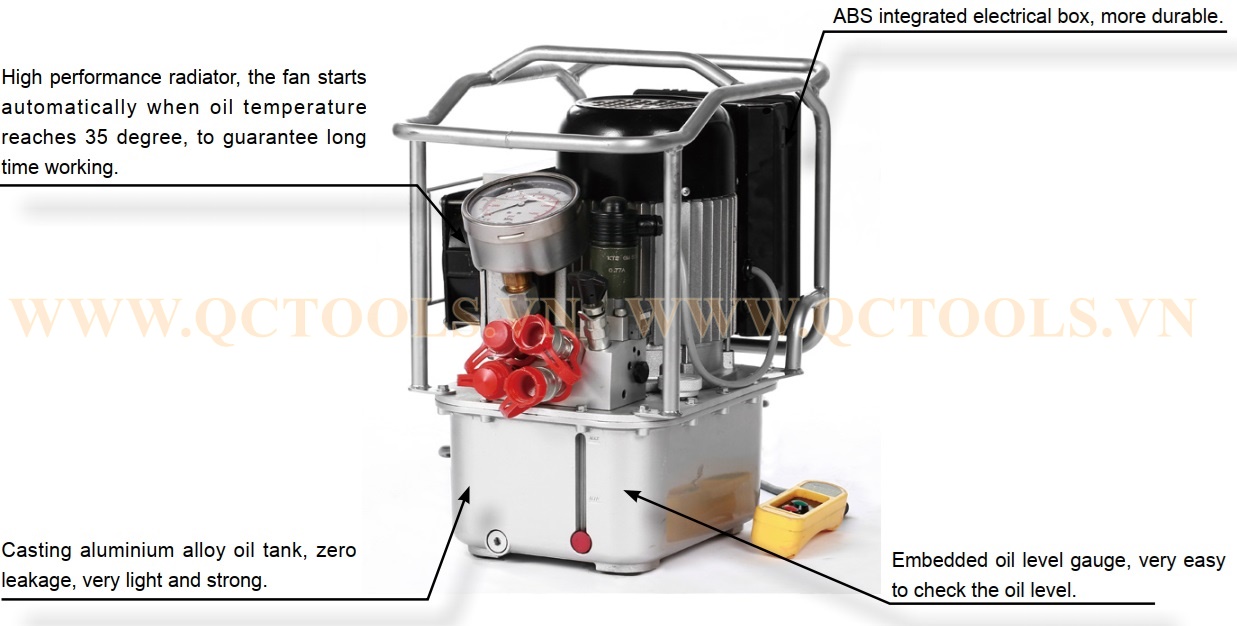 Bơm điện cờ lê thủy lực 7.6 lít model SP304-2 Bom dien co le thuy luc SP304