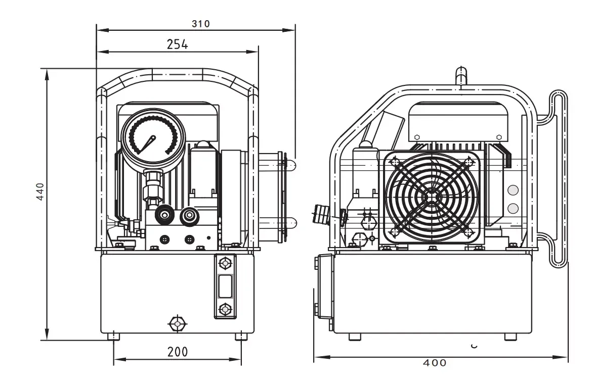 Bơm điện cờ lê thủy lực 7.6 lít model SP304-2 EMP304