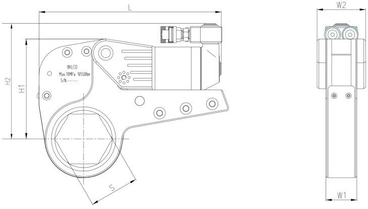 Đầu cờ lê thủy lực tròng TorcStark 4KLCD (546-5458 N.m) KLCD Series Low Profile Hydraulic Torque Wrench 10