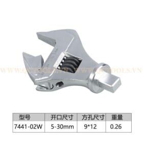 Đầu cờ lê lực mỏ lết 9x12 mm/5-31 mm model 7441-02W dau co le luc mo let 7441 02W