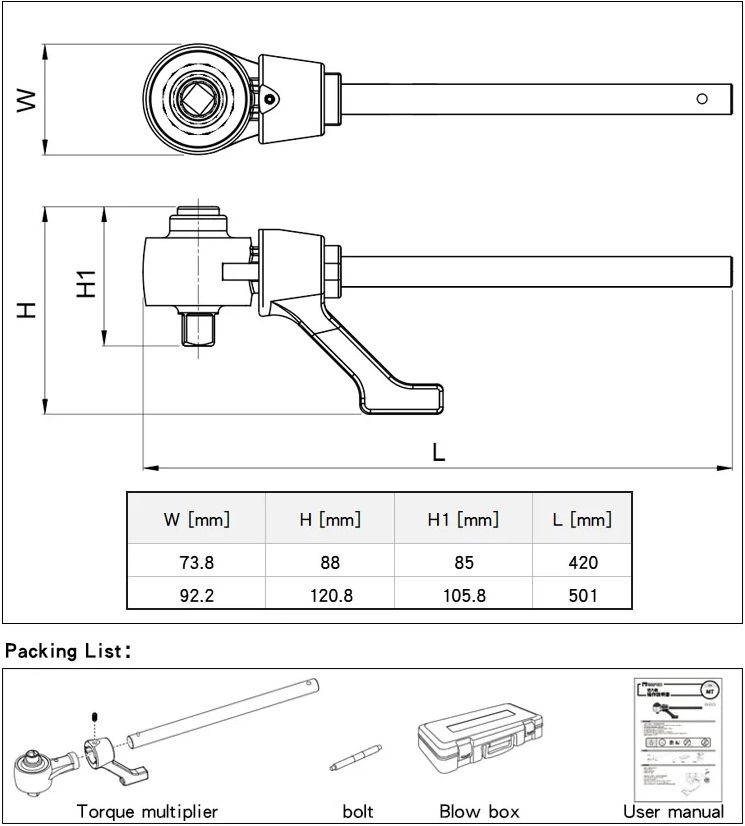 Kich thuoc cua co le nhan luc MT 1000 MT 2000