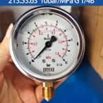 Đồng hồ đo áp suất 10 bar Wika 213.53 (mặt 63, chân đứng)