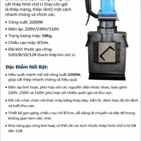 JP120 may cat thanh thep U chay dien