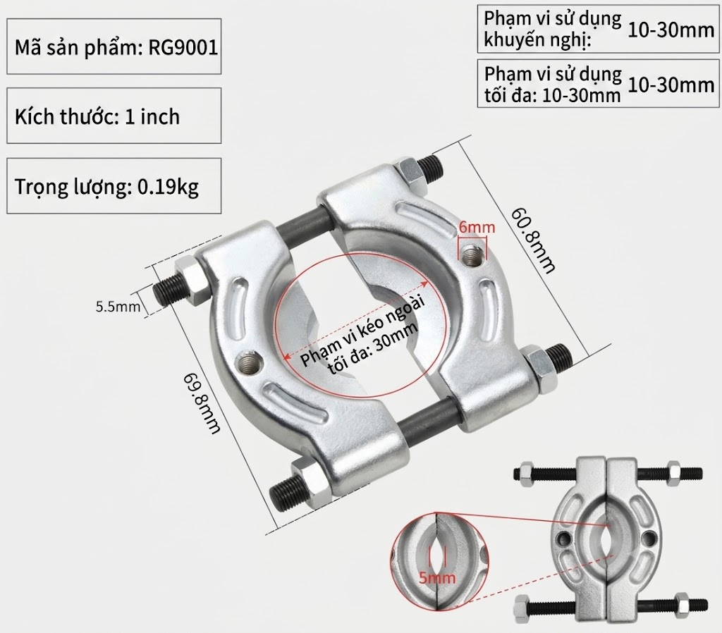 Cao dia bac dan (bearing separator) model RG9001 Cao dia bac dan bearing separator model RG9001