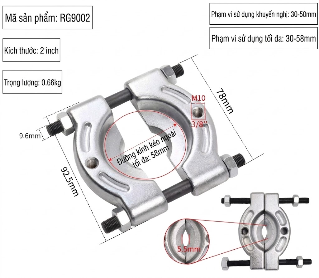 Cao dia bac dan (bearing separator) model RG9002 Cao dia bac dan bearing separator model RG9002