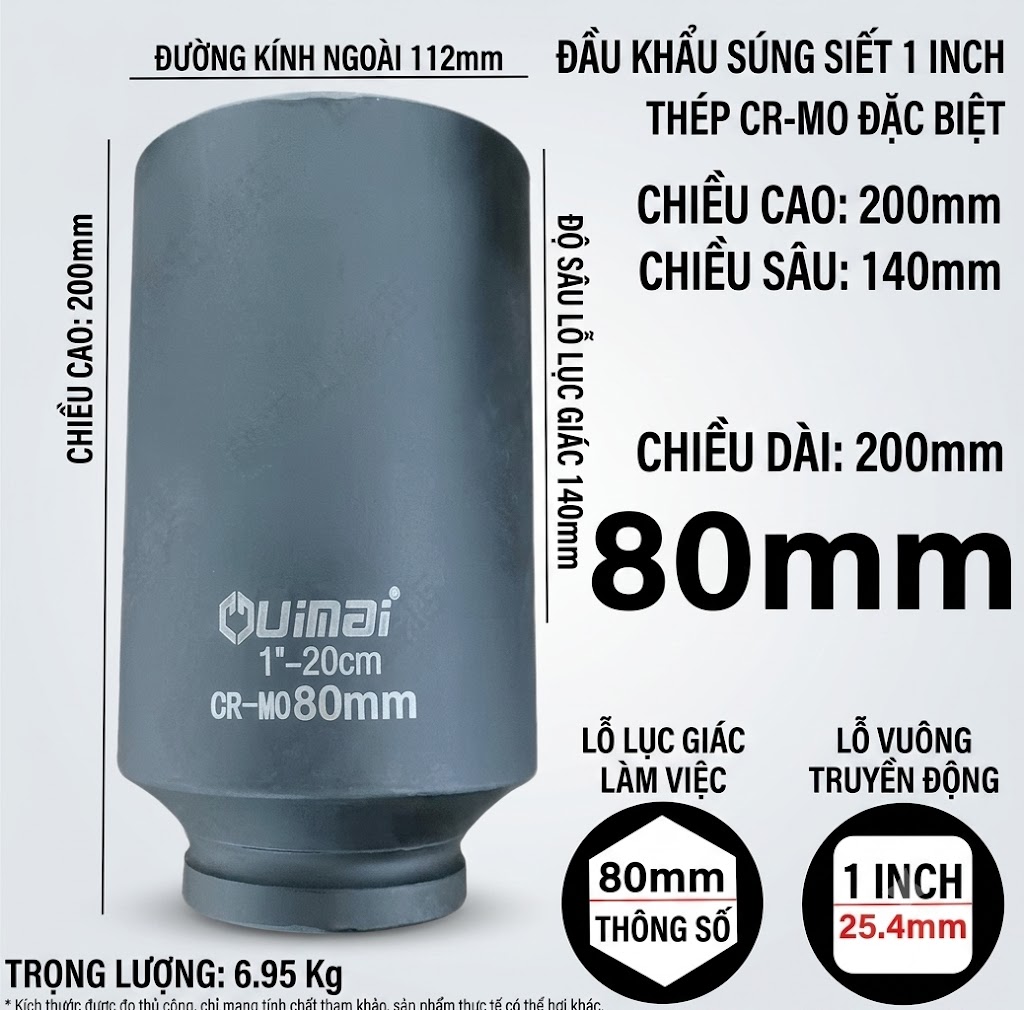 Khau 1 inch dai 200 mm luc giac 80 mm Khau 1 inch dai 200 mm luc giac 80 mm