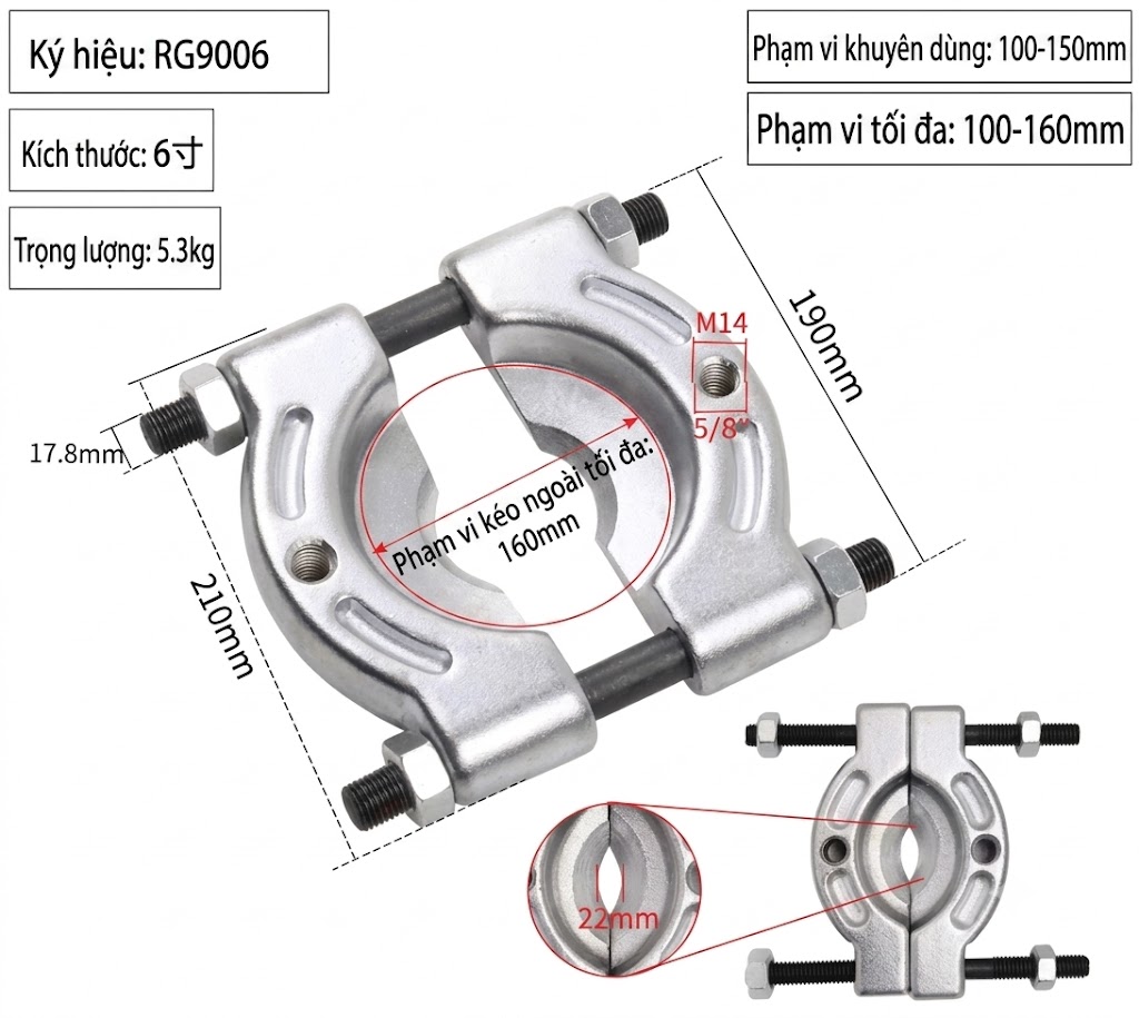 Cao dia bac dan (bearing separator) model RG9006 Cao dia bac dan bearing separator model RG9006